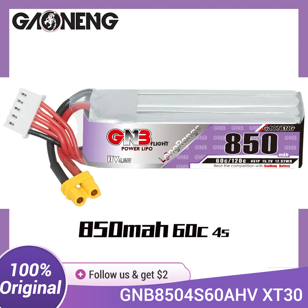 Drone Battery Li-Ion - GAONENG GNB LiPo Pil 850mAh 4S