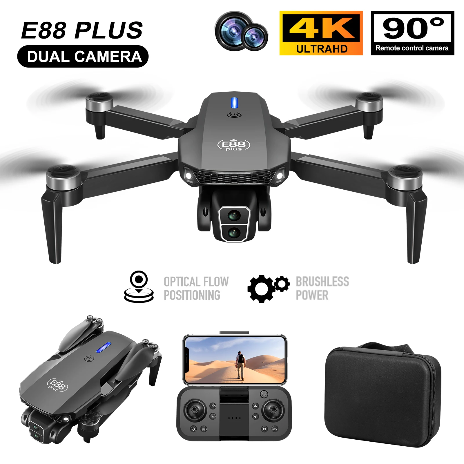 Drone Battery Case - Yeni E88 Plus Quadcopter Drone: 90