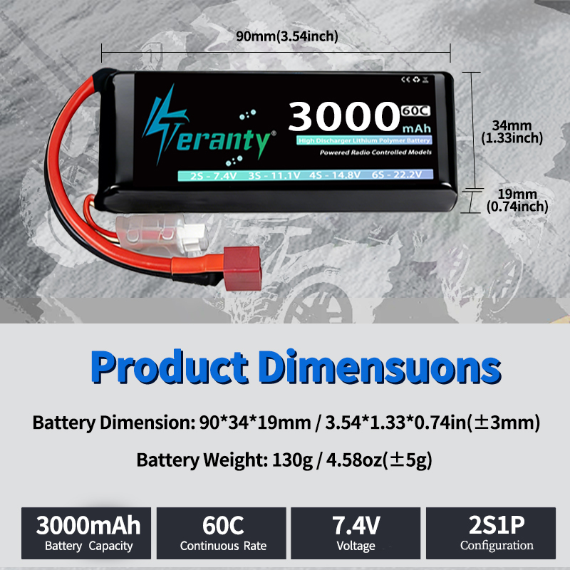 TERANTY 2S 3000mAh Lipo Pil 7. - Drone Battery Lipo incelemesi ve fiyatı