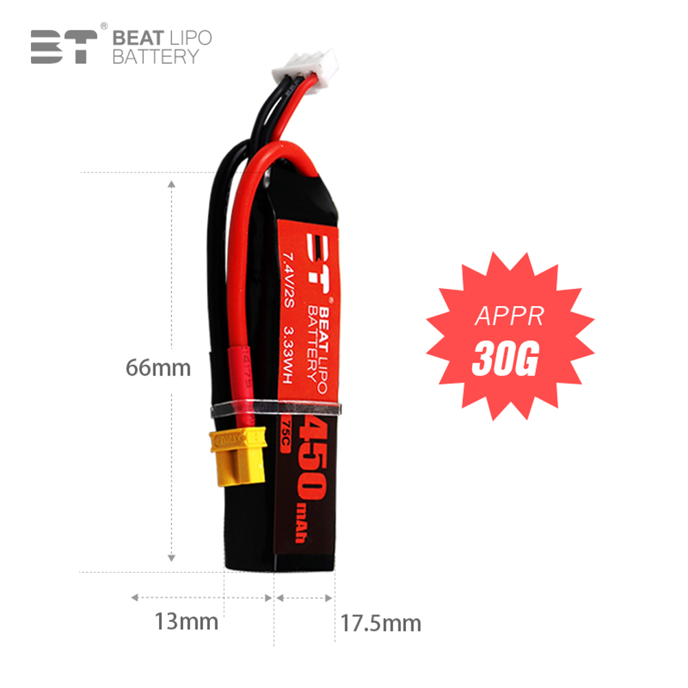 BEAT 2S 7.4V 450mAh 75C LiPo p - Drone Battery Li-Ion incelemesi ve fiyatı