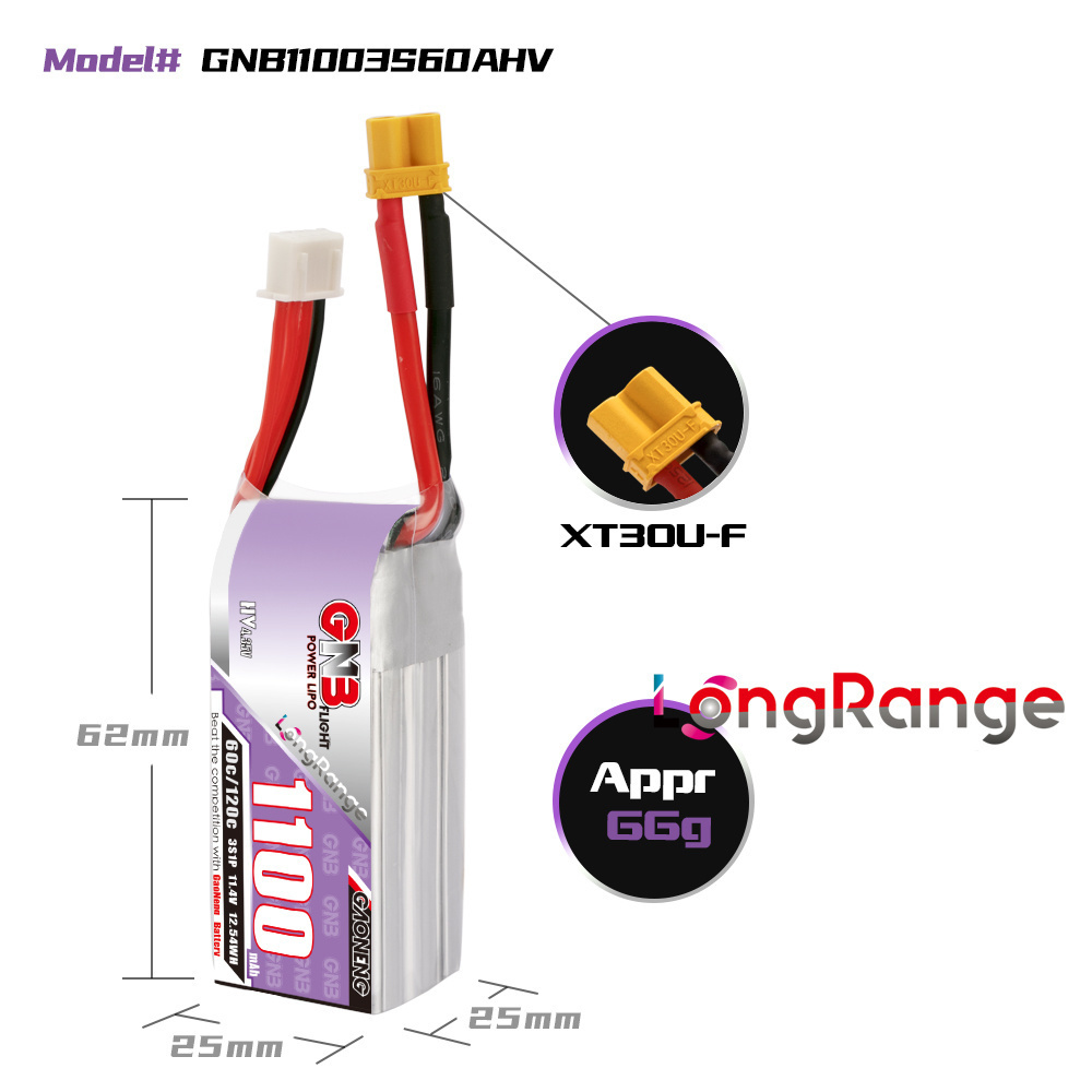 GNB 1100 mAh 2 S 3 S 4 S 6 S 6 - Drone Battery Lipo incelemesi ve fiyatı